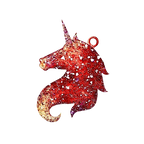 Crimson Unicorn – Handmade Resin Ornament