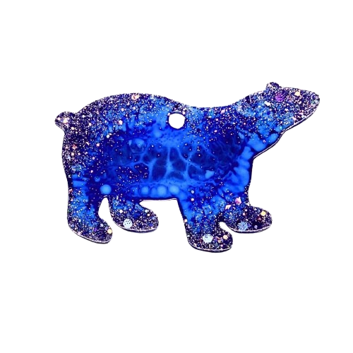 Blue Polar Bear – Resin Ornament