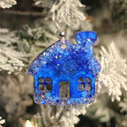 Blue Ice Set – Handmade Resin Christmas Ornament Collection