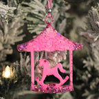 Pink Winter Set – Handmade Resin Christmas Ornament Collection