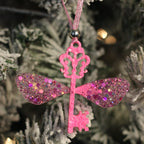 Pink Magic Key – Handmade Resin Ornament