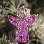 Purple Angel Set – Handmade Resin Christmas Ornament Collection