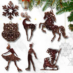 Chocolate Waltz Set – Handmade Resin Christmas Ornament Collection