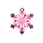 Pink Snowflake – Glitter Resin Ornament