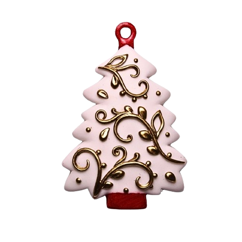 Christmas Tree – Golden Resin Ornament