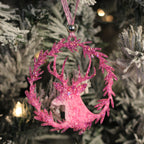 Pink Winter Set – Handmade Resin Christmas Ornament Collection
