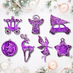 Purple Angel Set – Handmade Resin Christmas Ornament Collection